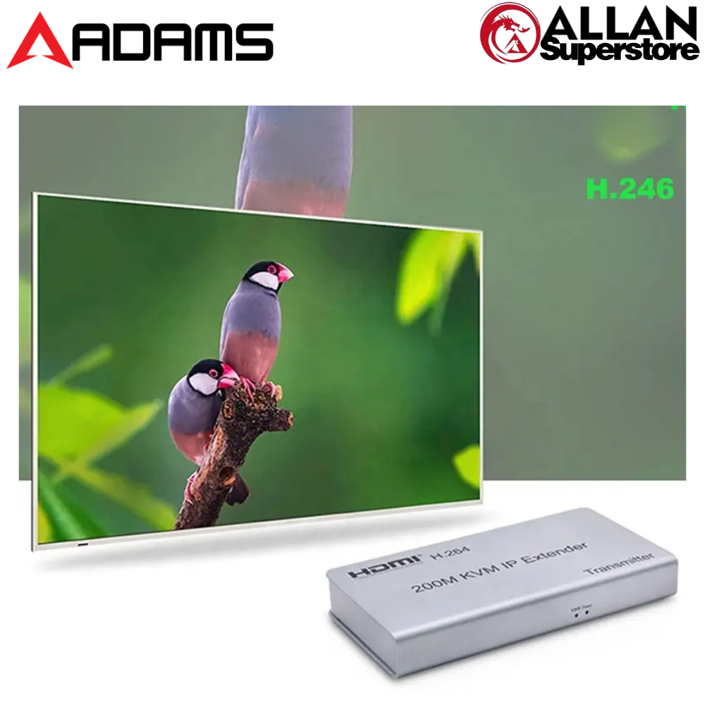 Adams KVM Extender 200m - HDMI USB VGA Cat5e/6 Extender Set | Keyboard ...