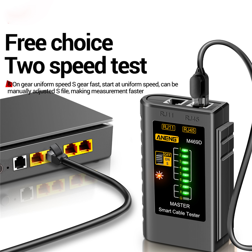 NetCraft Network Cable Tester for RJ45/RJ11/RJ12 Fast Testing Tool for ...