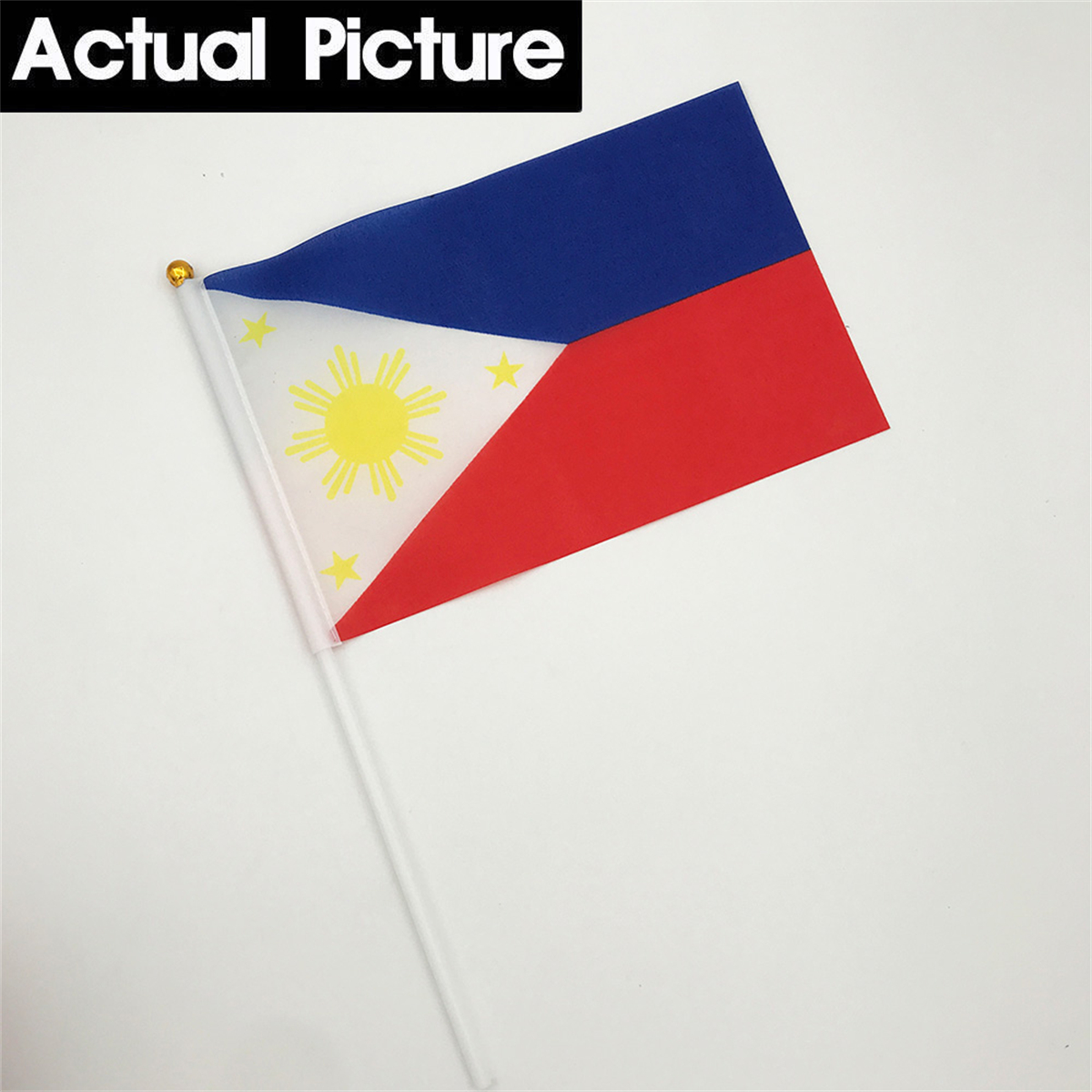14x21cm Mini Philippine Flag with Stick Waving Philippine Flaglets ...