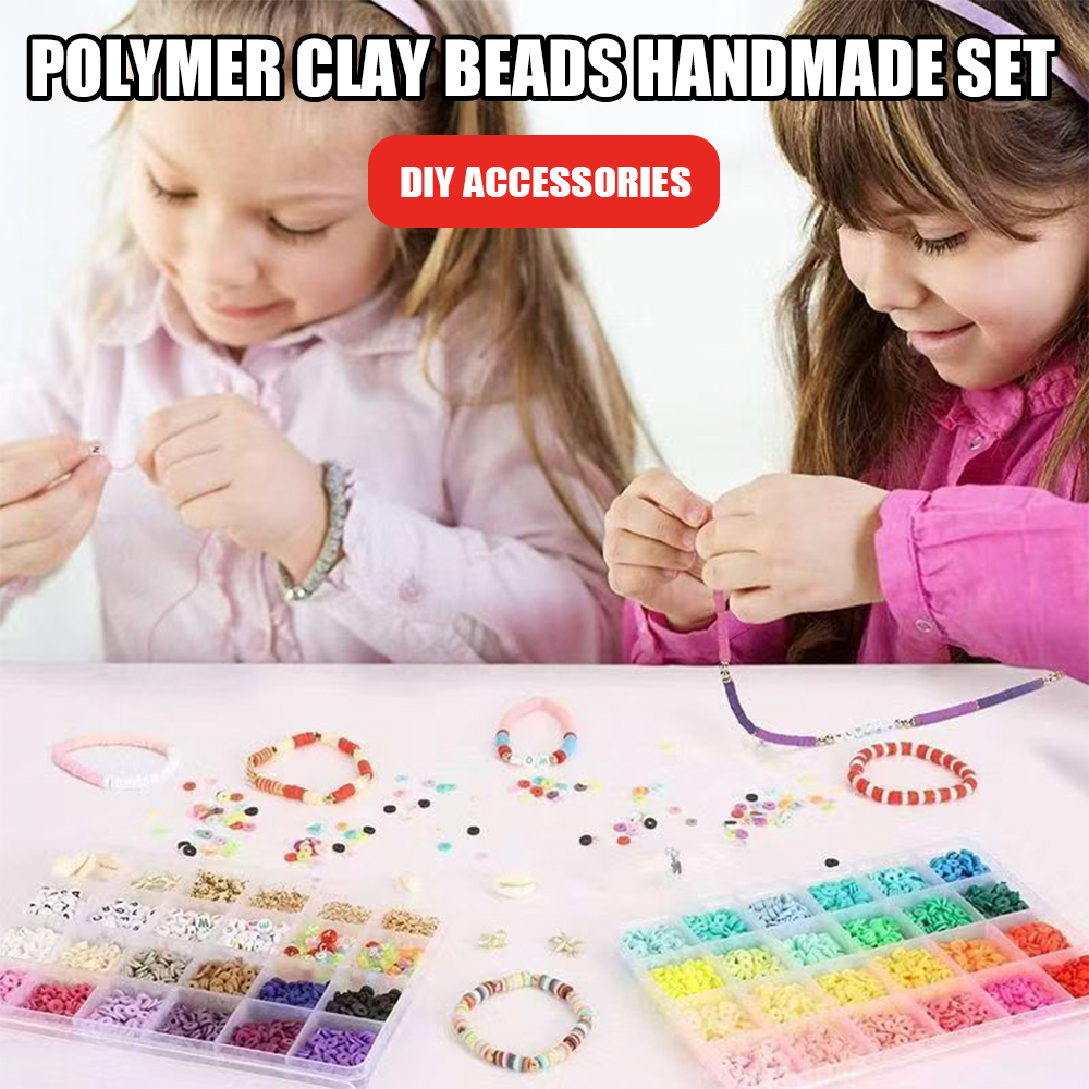 4800pcs Jewelry Making DIY Bracelets Accessories Clay Beads Kit Star ...