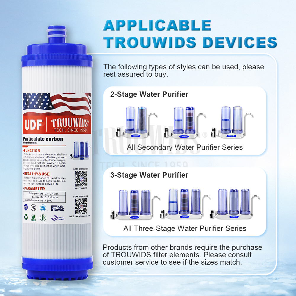 10 Inches Coconut Shell Granular Activated Carbon Water Filter ...
