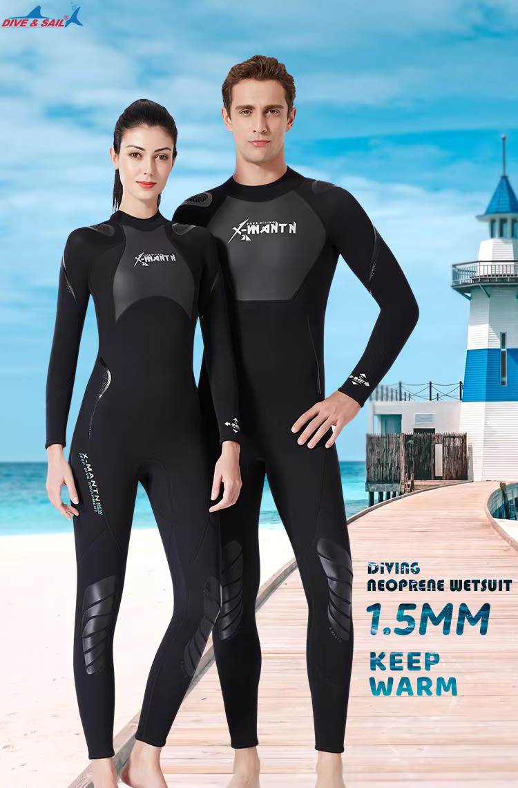 DIVE&SAIL Diving Clothes Wetsuit 1.5mm Sharkskin Neoprene Wet Suit ...
