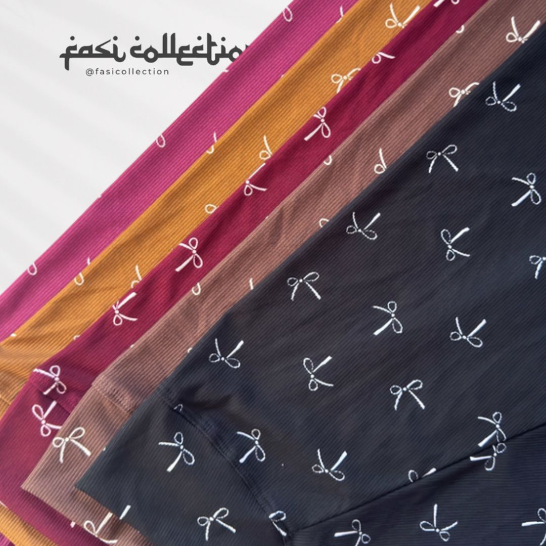 FASI Coquette/Ribbon/Bow So-Kindly Hegira Alfaro Ribbed Instant Hijab ...