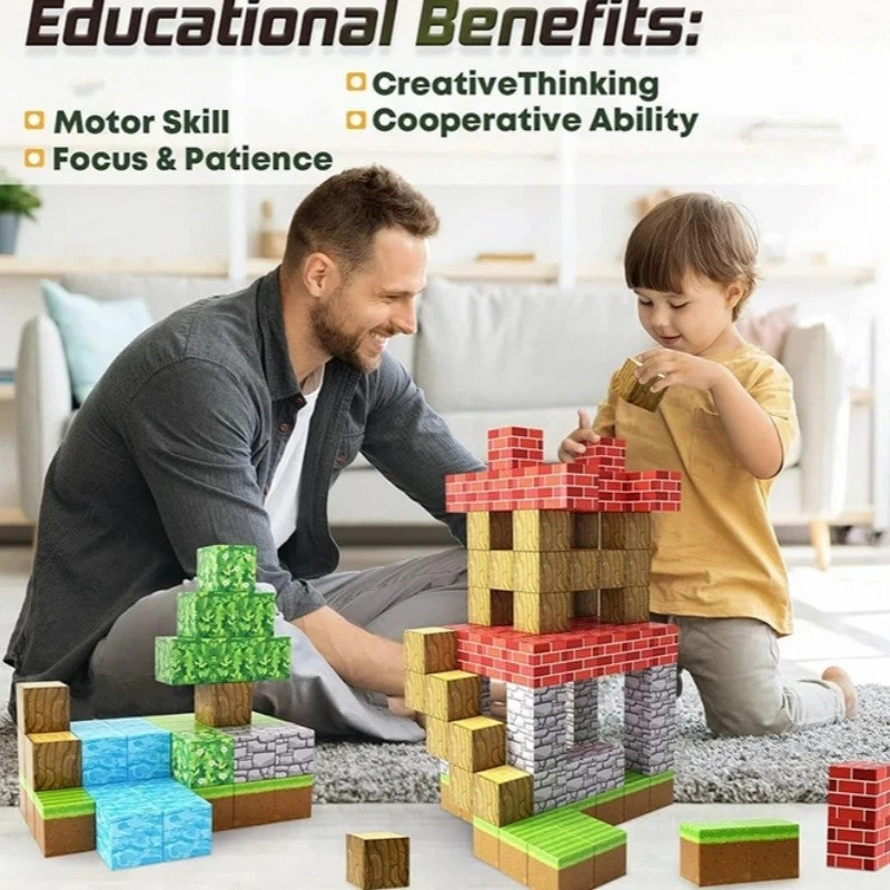 minecraft magnetic blocks building blocks minecraft magnetic blocks set ...