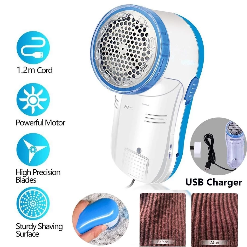 Electric Lint Remover USB Fluff Razor For Fabric Sweater Clothes Remove ...