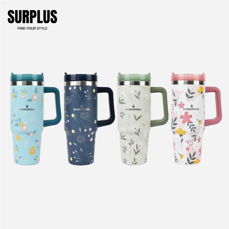 Surplus Hydrofresh Plain Stainless flask with straw and handle with ...