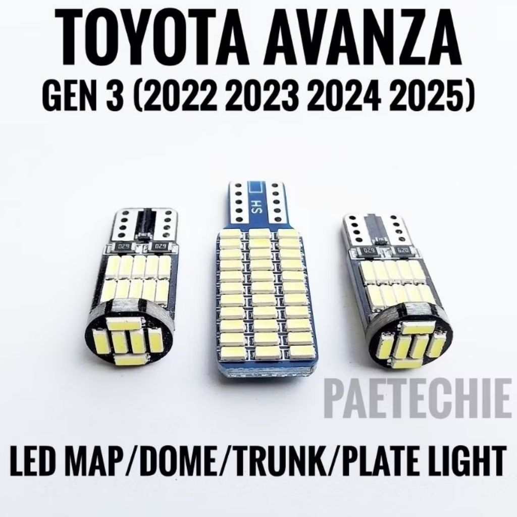 Toyota Avanza Gen 3 LED Map Dome Cabin Ceiling Trunk Light Plate Bulb ...