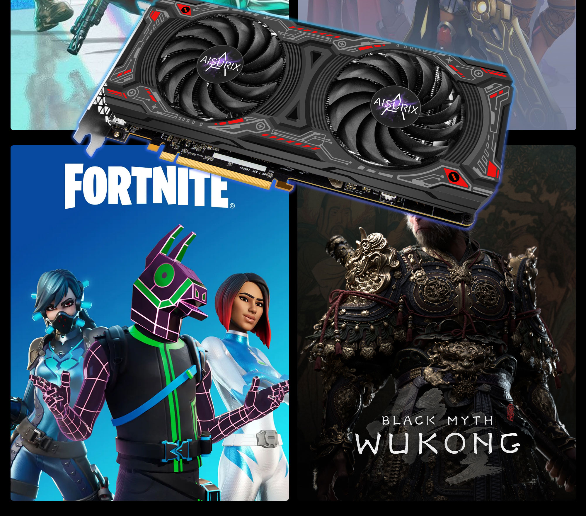AISURIX Graphics Card RX5700XT 8GB AMD Radeon Computer GPU Video Card ...