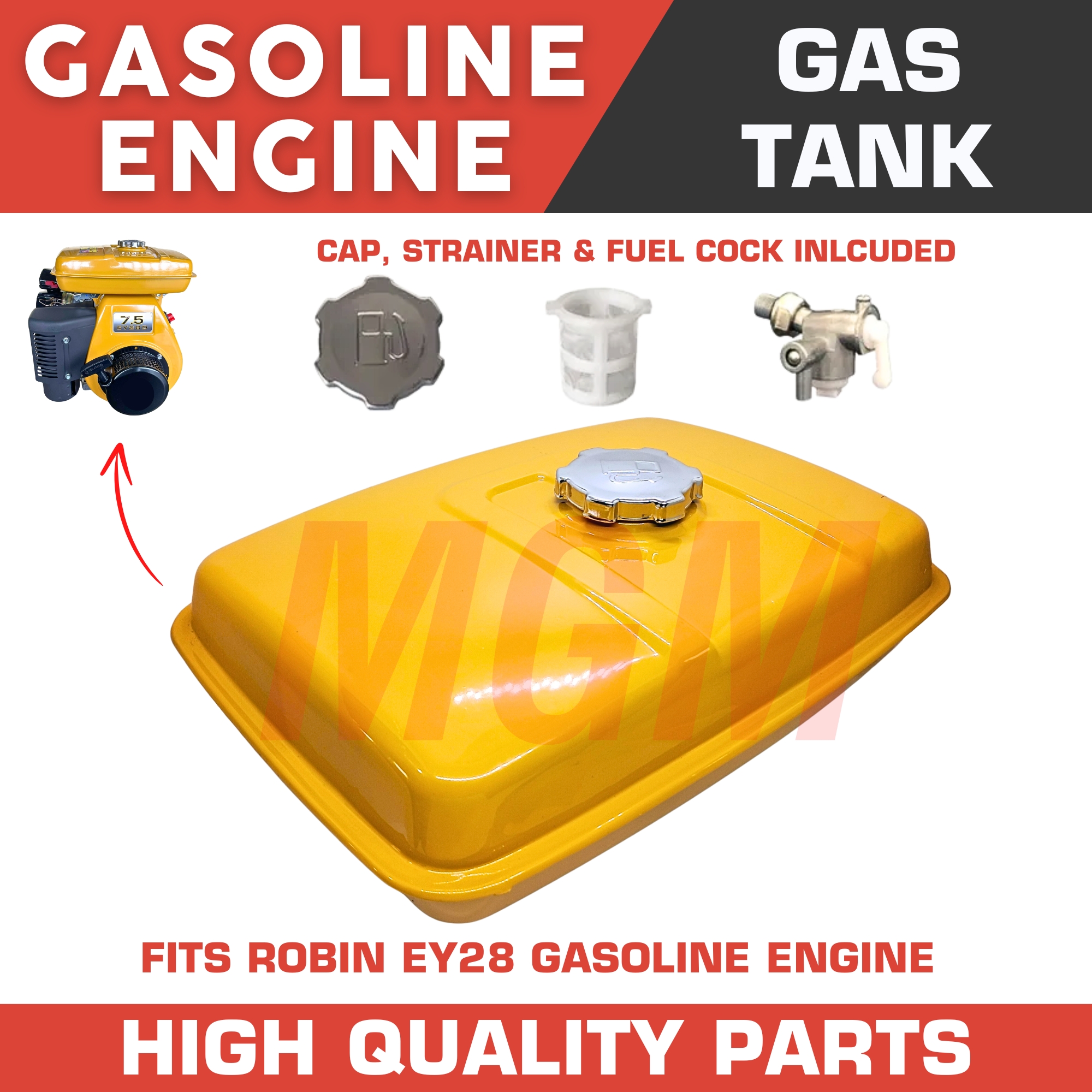 EY28 Gas Tank EY28 Fuel Tank Fits Robin EY28 7.5HP Gasoline Engine ...