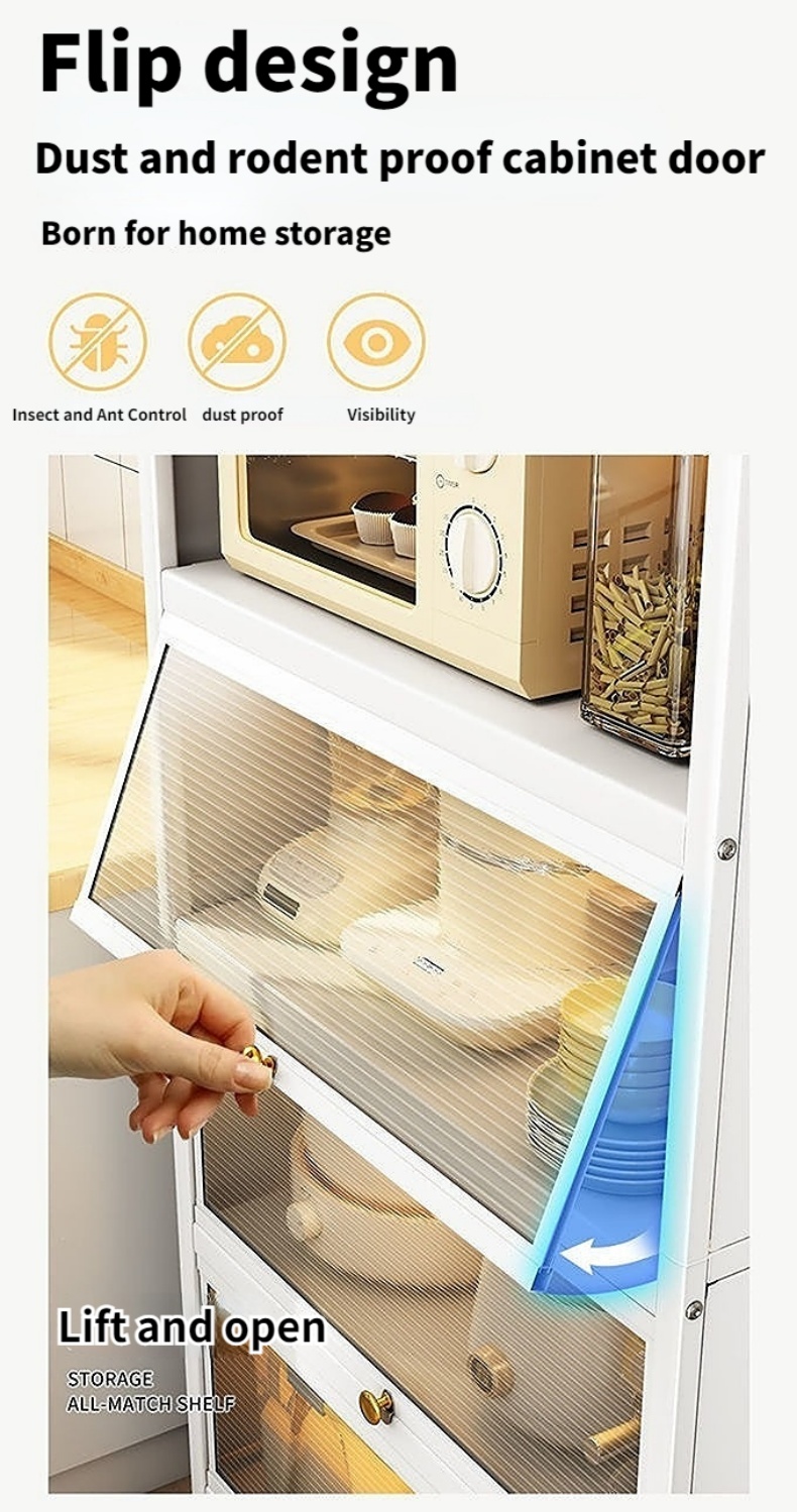 Kitchen Dust Cabinet Rack Dustproof Storage Cabinet Carbon Steel Multi ...