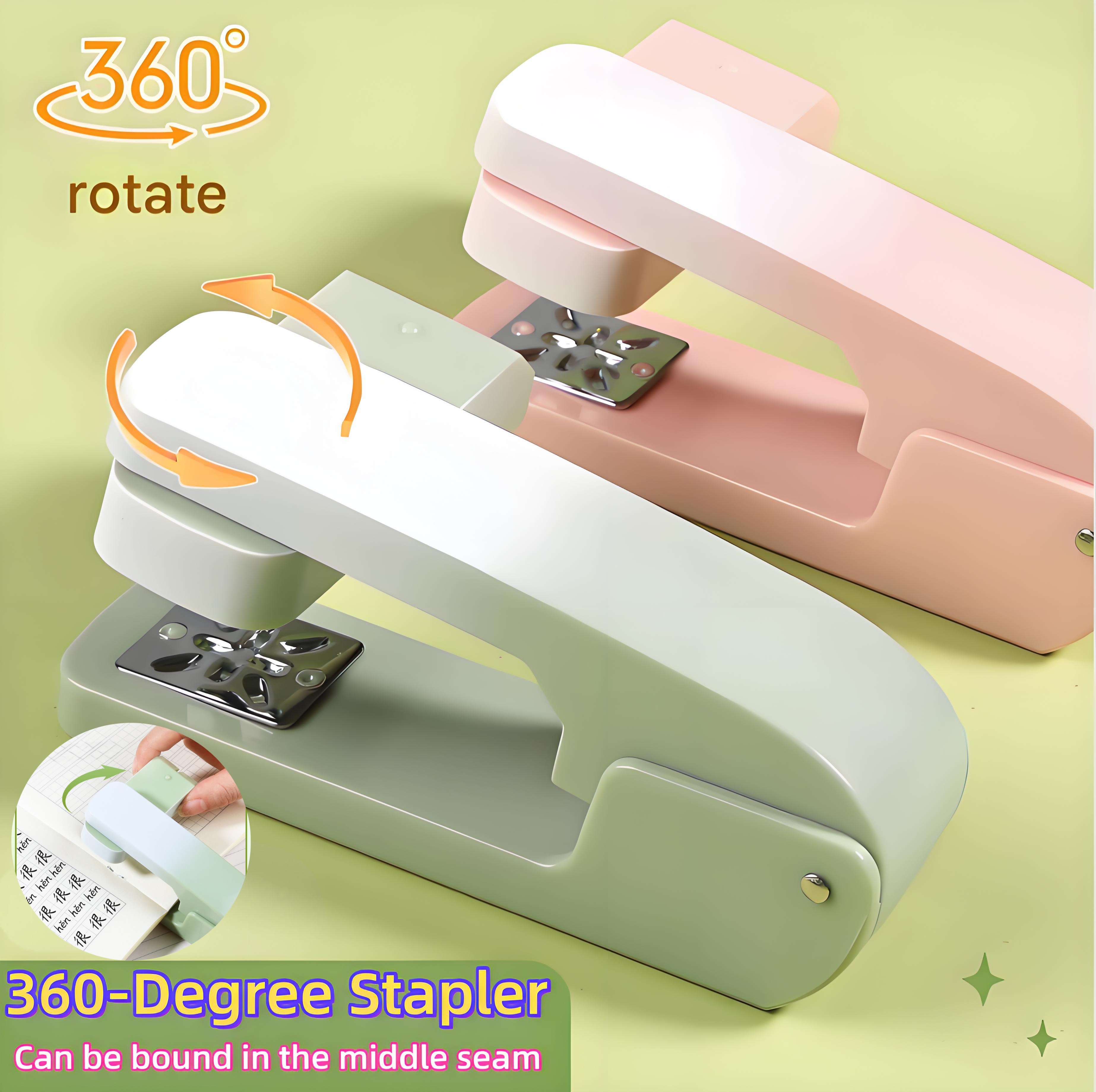 Gradient Color 360 Degree Rotating Stapler Portable Multifunctional ...
