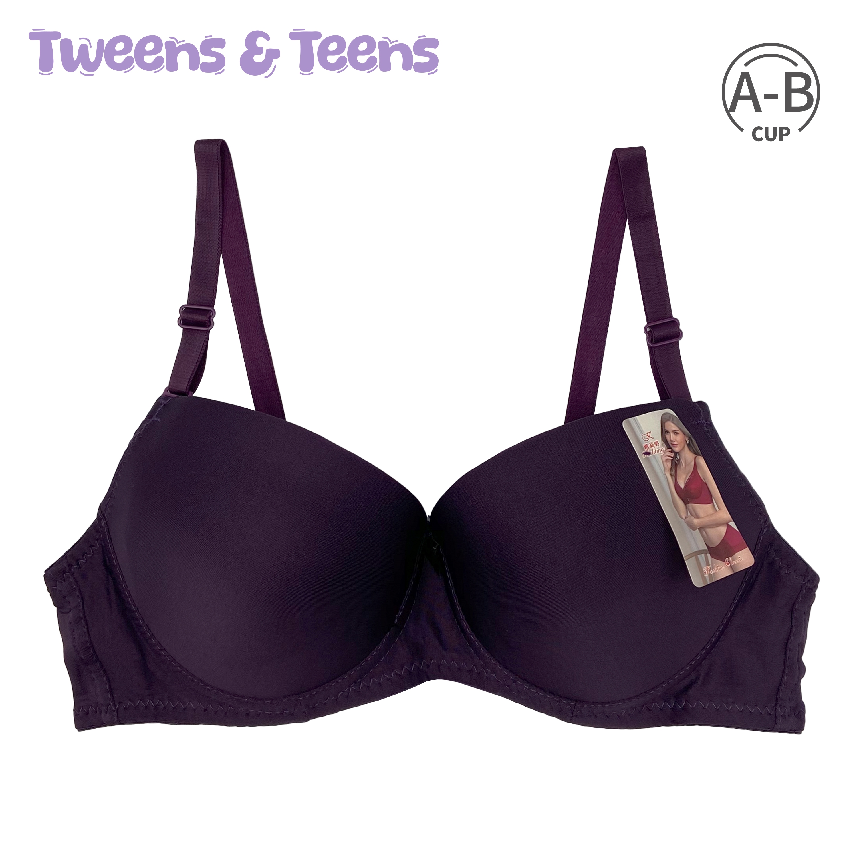 【Tweens&Teens】Women Push Up Bra Big Size Plain Basic Bra With Wire (1pc ...