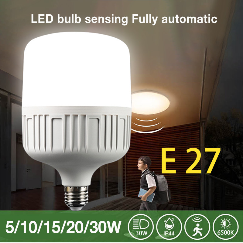 LED Sensing Bulb Motion Sensor Light Bulb Automatic Smart Radar Sensor ...