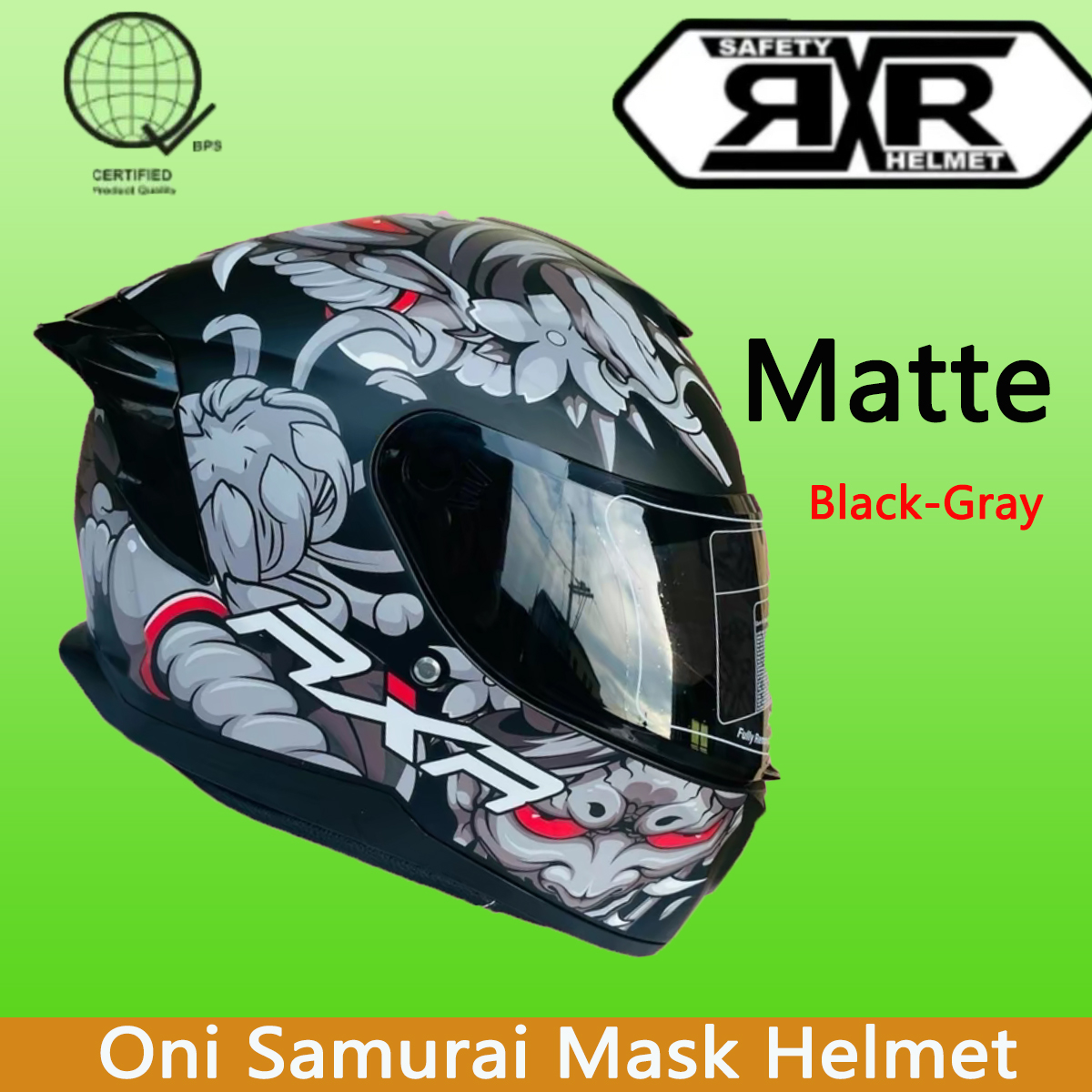 RXR Oni Samurai Helmet Full Face Helmet ghost rider helmet With ICC/BPS ...