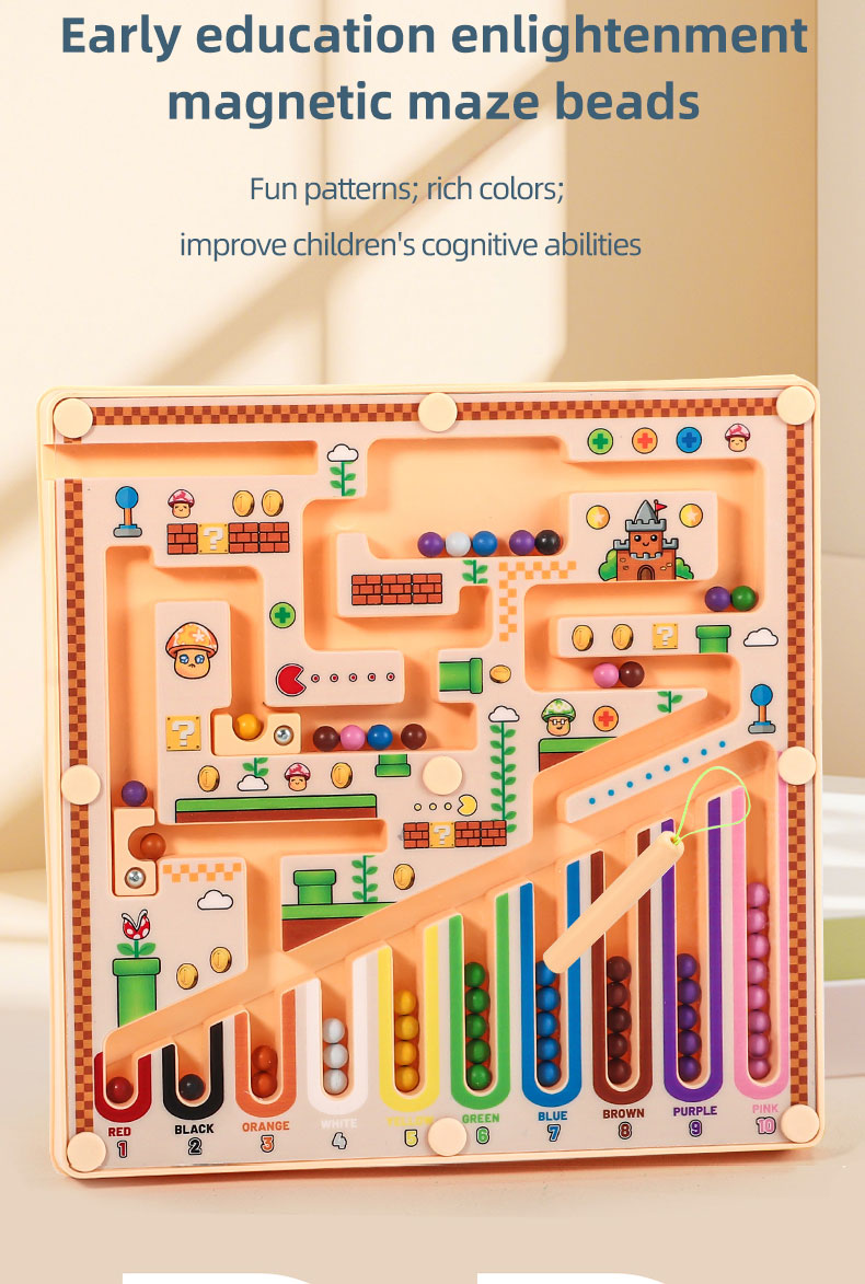 Montessori Toys Magnetic Maze Toy Board Game Children Educational Toy ...