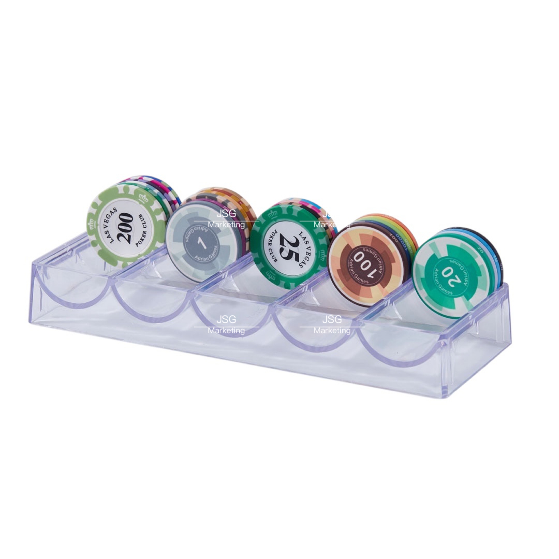 Poker Chip Holder Tray Racks -1Pack Clear Acrylic Chips Rack Case with ...