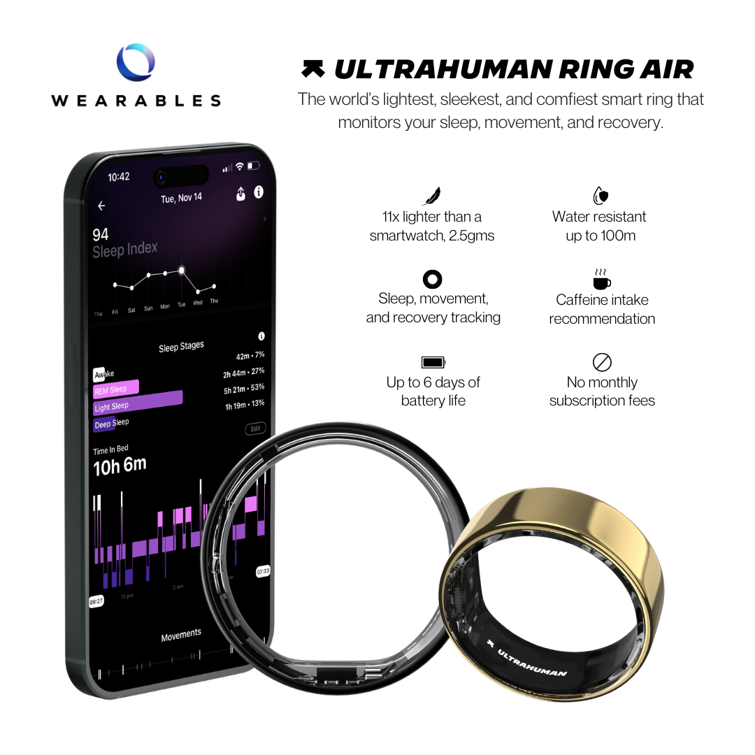 Picture of Ultrahuman Ring Air - Sleep & Fitness Tracker | Smart Ring Wearable for ...