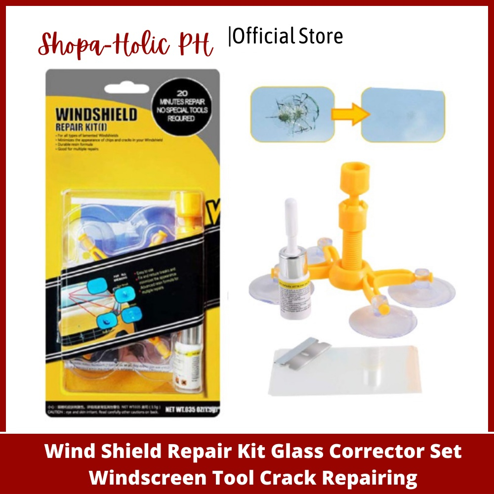 Windshield Glass Repair Kit | Easy Crack Fix Tool for Car Window Chips ...