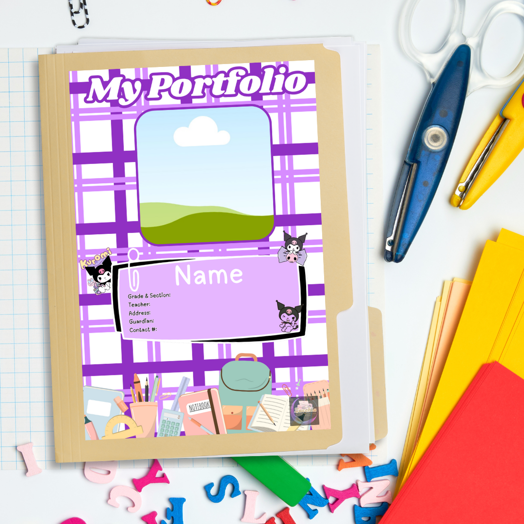 MY PORTFOLIO COVER STICKER - FOLDER COVER - CUSTOMIZED - EASY TO USE ...