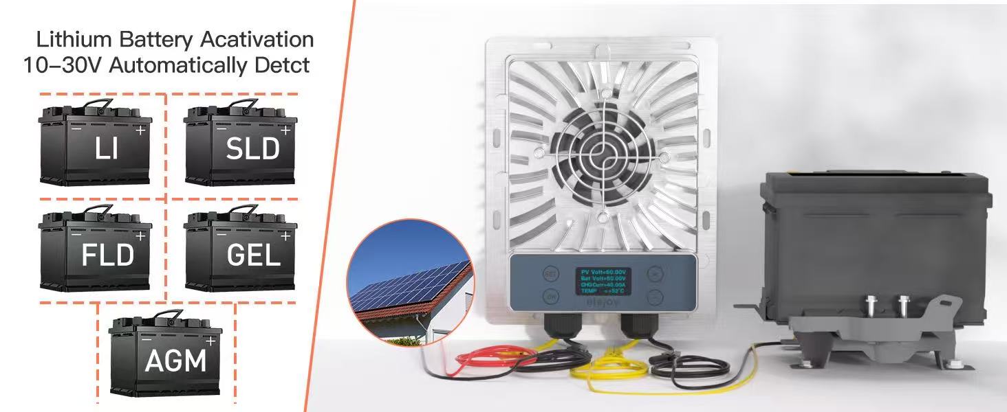 Original 600W MPPT Solar Charge Controller 40A 10-30V Adjustable OLED ...