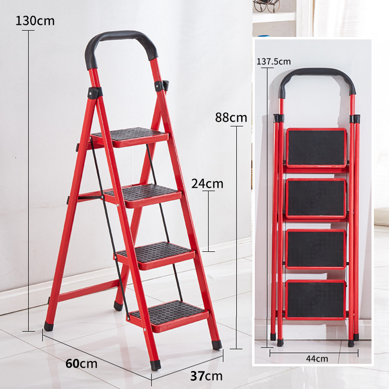 3/4/5/6 Step Layer Folding Ladder 300kg Heavy‑Duty Anti‑Slip ...