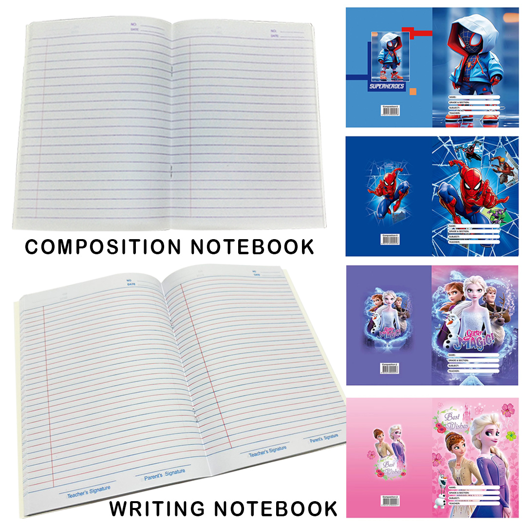 Cartoon pattern design Composition notebook and Writing notebook ...