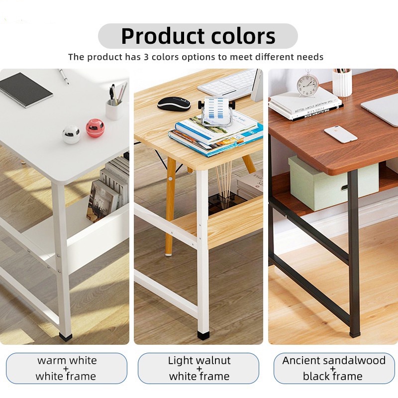 Home Office Table Computer Desk Study Table Writing Desk With Bookshelf ...