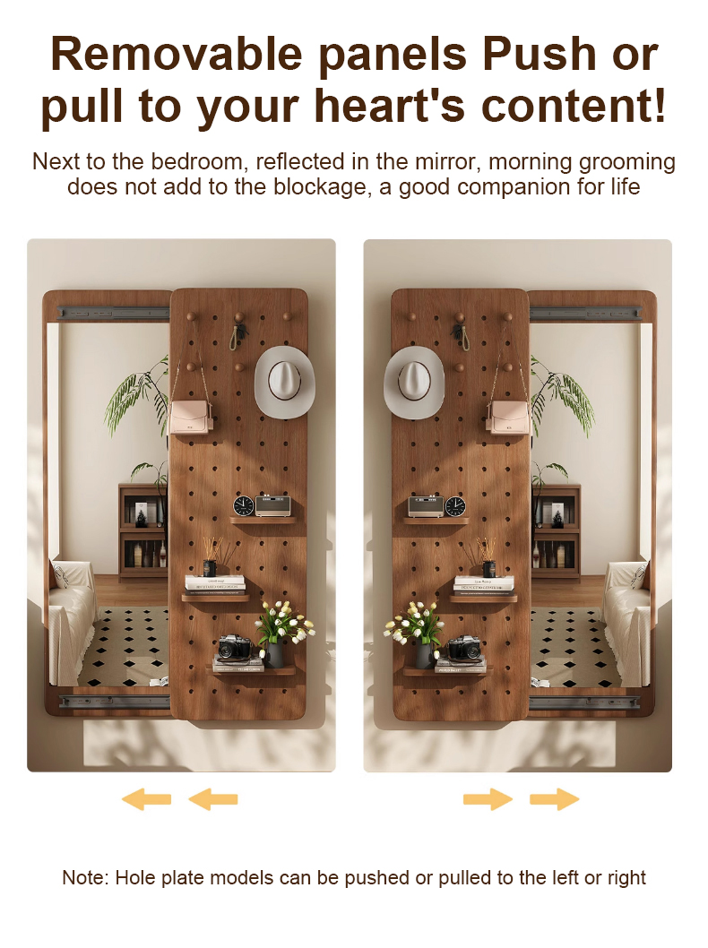 Wall hanging integrated mirror full body mirror perforated board ...