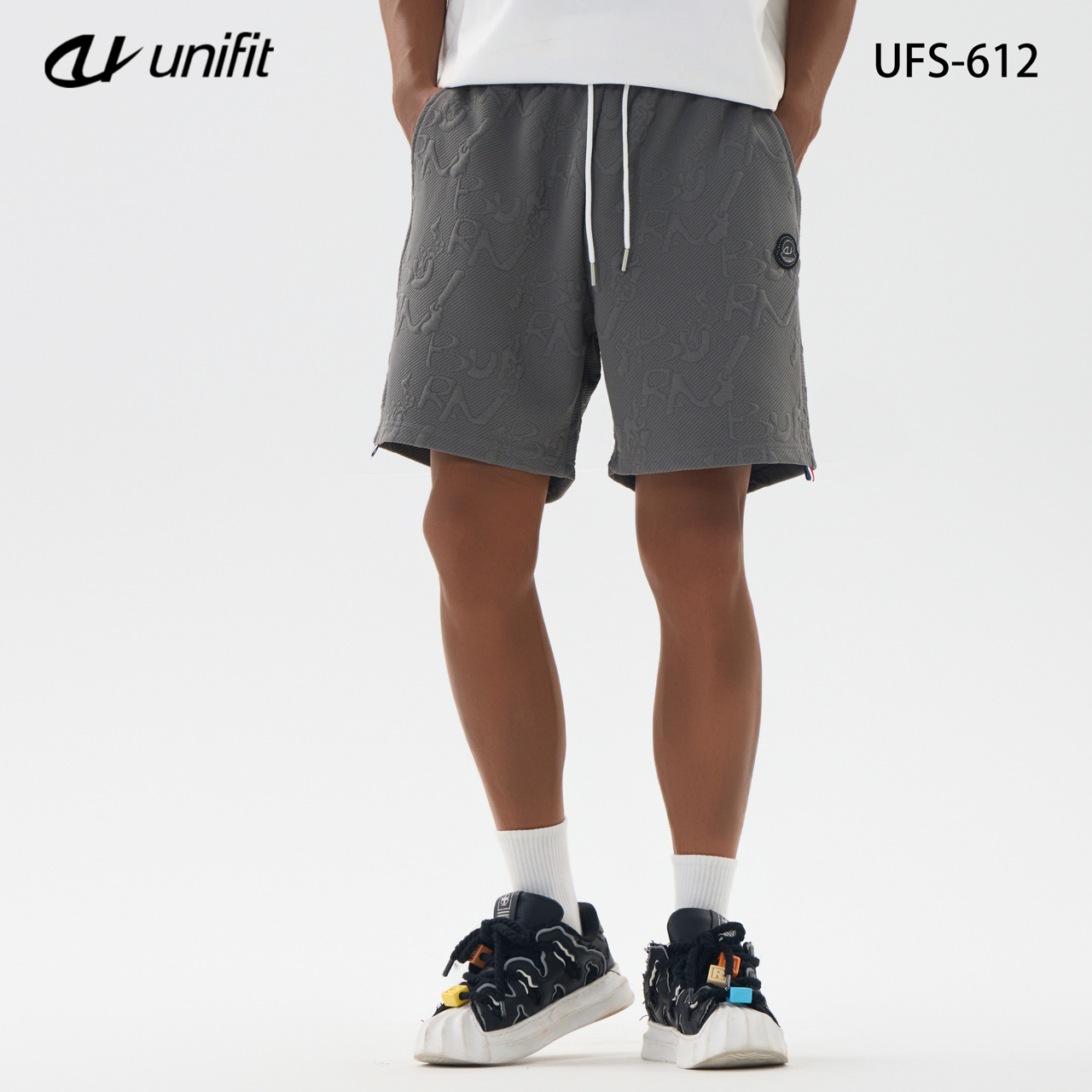 UNIFIT Textured Shorts For Men Above The Knee Casual Shorts Menswear ...