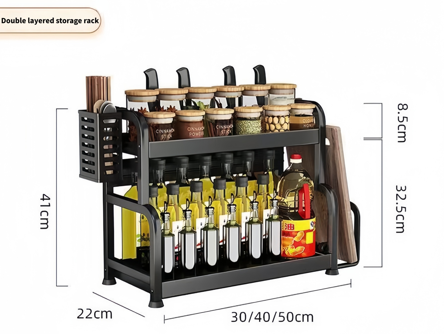 Kitchen Storage Rack Seasoning Rack Countertop Multifunctional ...