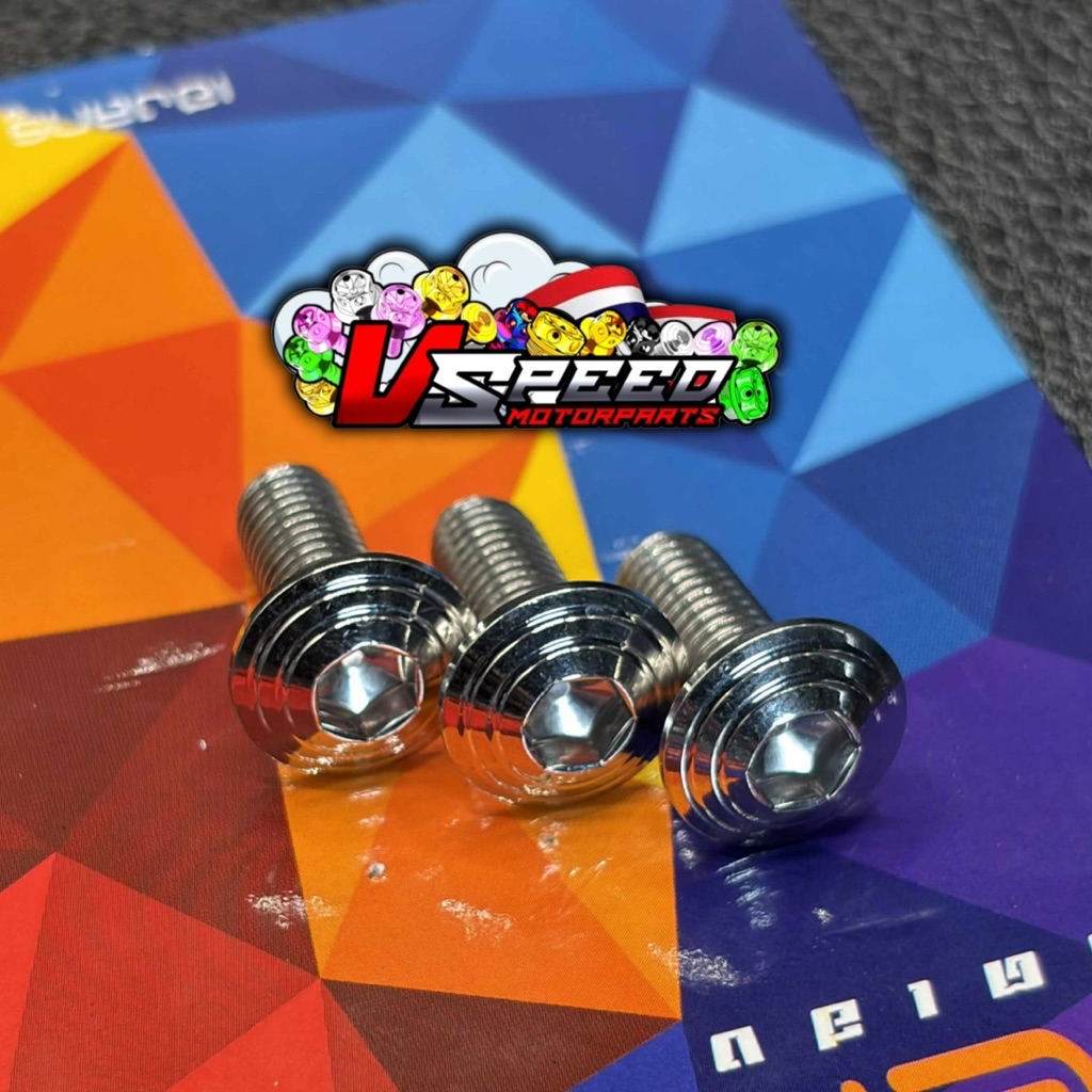DISC BOLT / DISC PLATE BOLTS FOR AEROX V1 & V2 (3PCS) HENG & SC SIAM ...