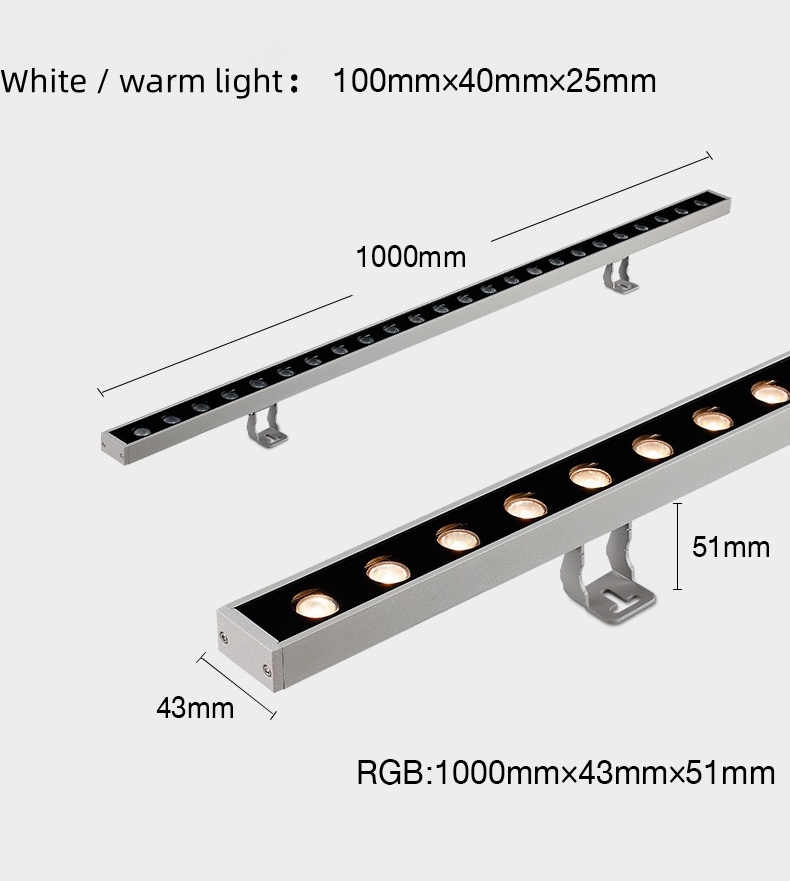 Linear Wall Washer Outdoor Waterproof Color Changing LED Strip Light ...