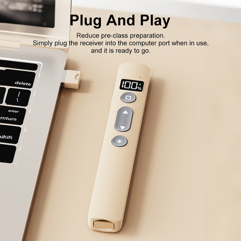 2.4GHz Laser Pointer Clicker Wireless Flip Pen Clicker For PowerPoint ...