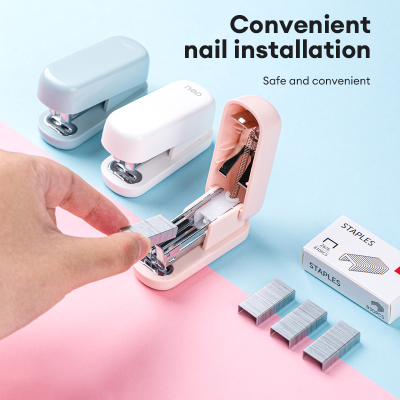 Deli 24/6 & 26/6 Mini Stapler Compact Desk Stapler With Nails EM212 ...