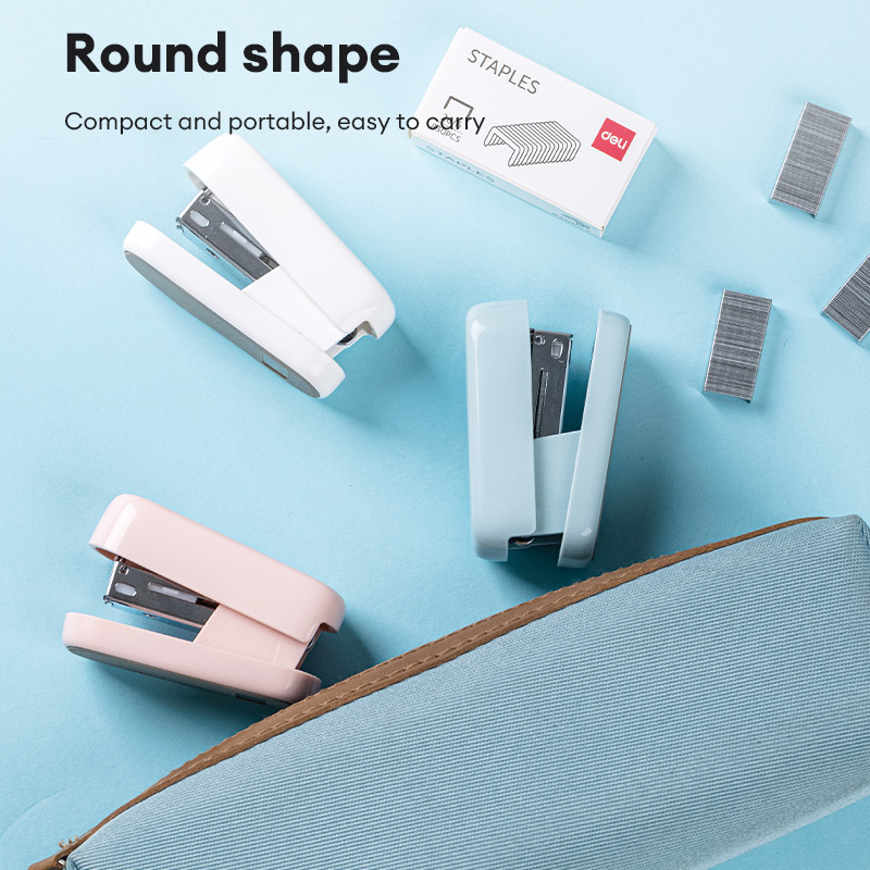 Deli 24/6 & 26/6 Mini Stapler Compact Desk Stapler With Nails EM212 ...
