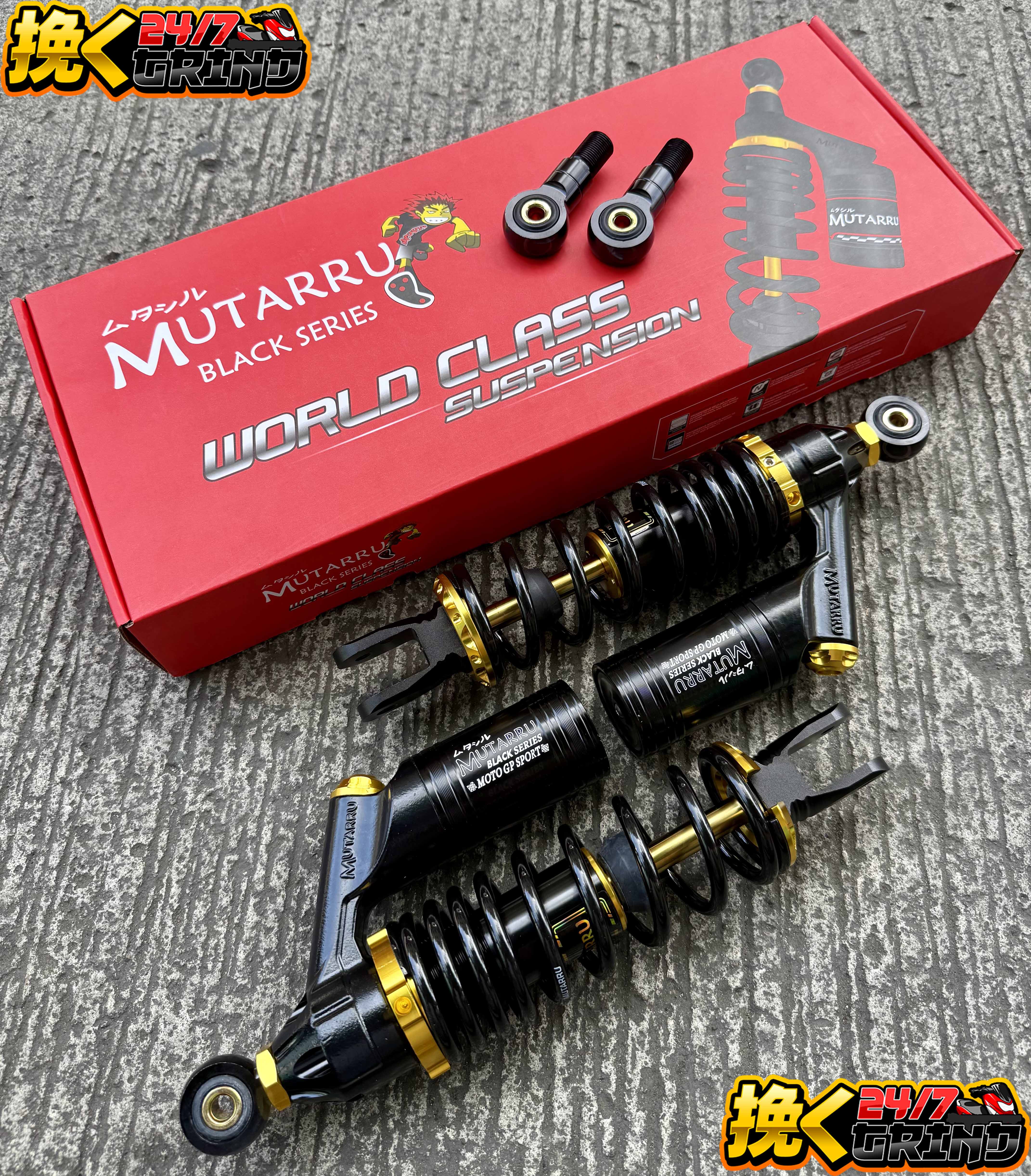 MUTARRU REAR SHOCK BLACK SERIES 285mm / 305mm FOR AEROX / NMAX / ADV ...