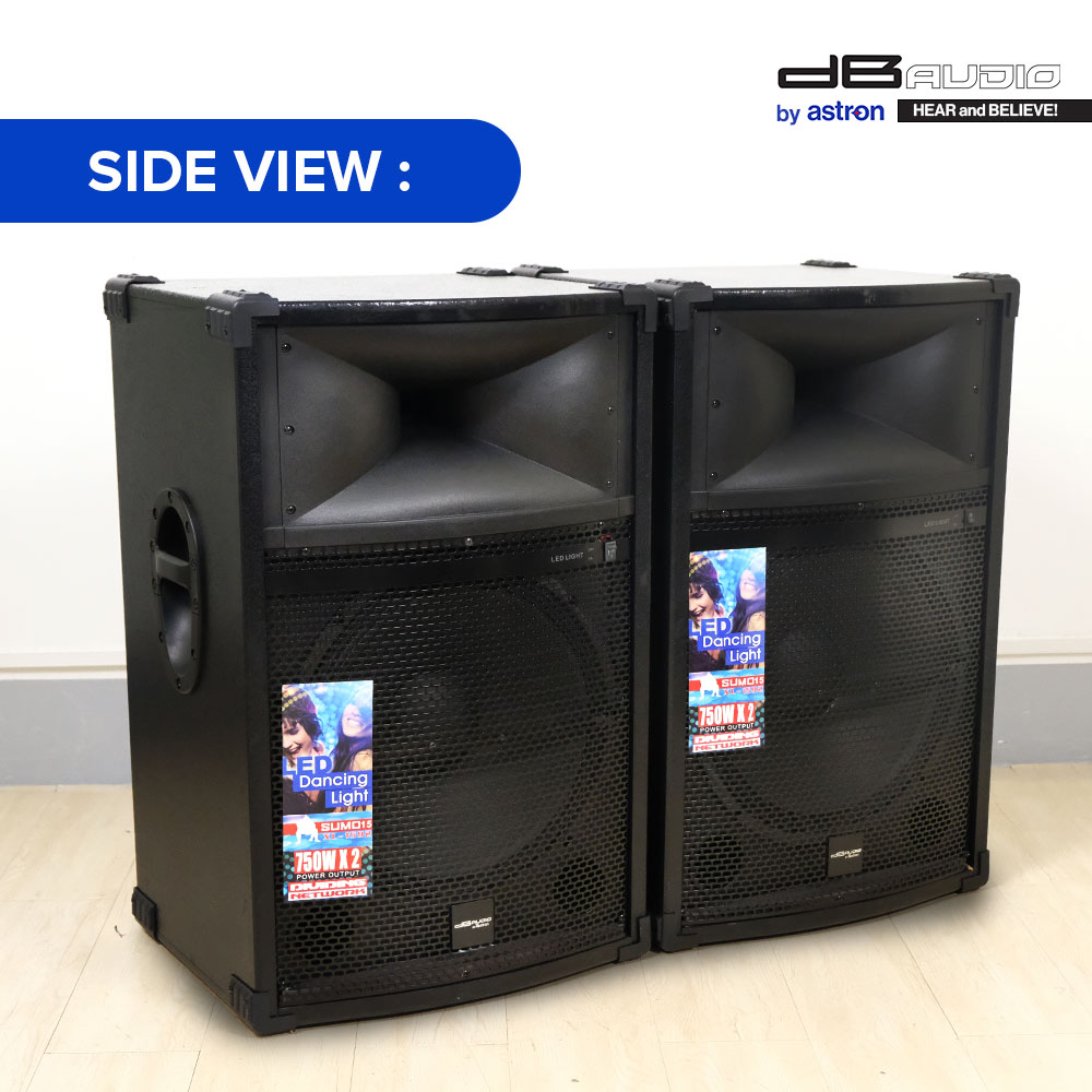 DB Audio by Astron SUMO-15 | 2 way speaker | Powerful sound | 750w x 2 ...