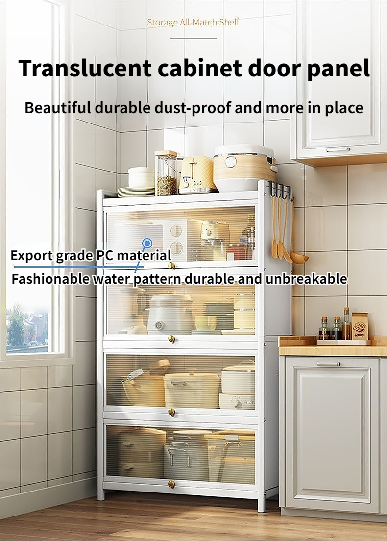 Kitchen Dust Cabinet Rack Dustproof Storage Cabinet Carbon Steel Multi ...