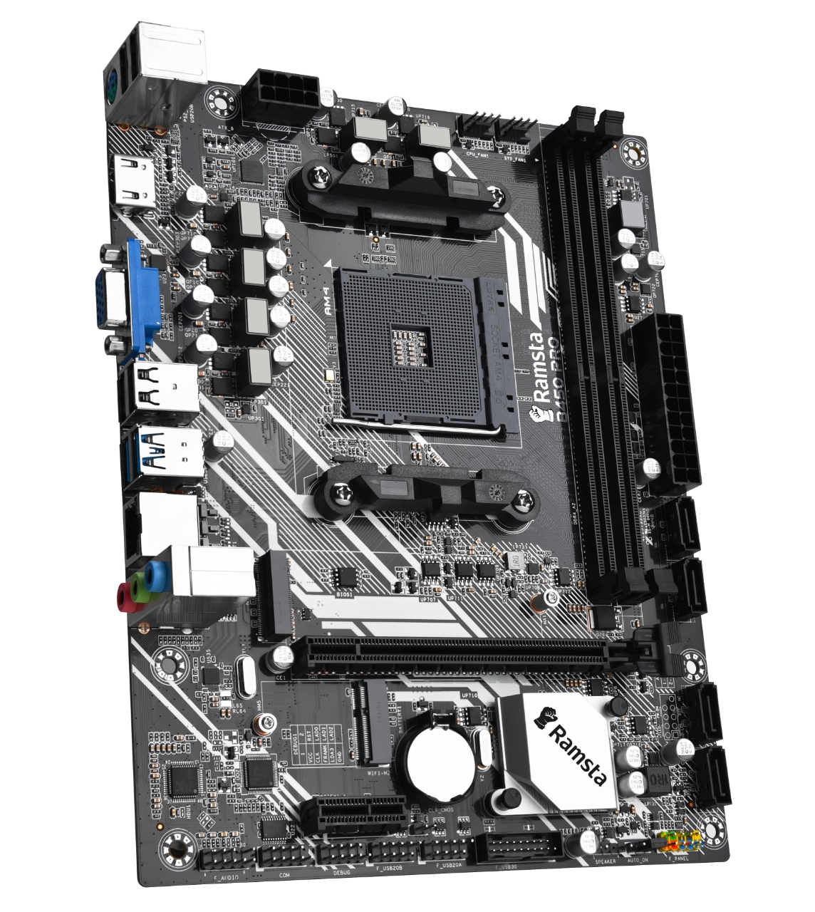 Ramsta B450M PRO MATX Motherboard DDR4 Socket AM4 8PIN Motherboard