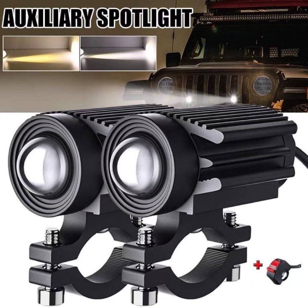 Three Colors Motorcycle Mini Driving Light Waterproof Burst Flash LED ...