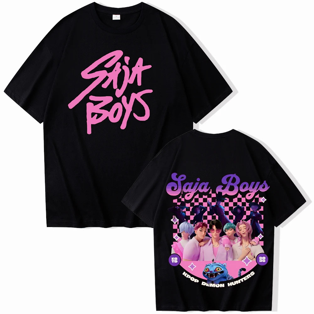 ( COD ) Casual Shirt Tops For Men KPop Demon Hunters Saja Boys T-Shirt ...