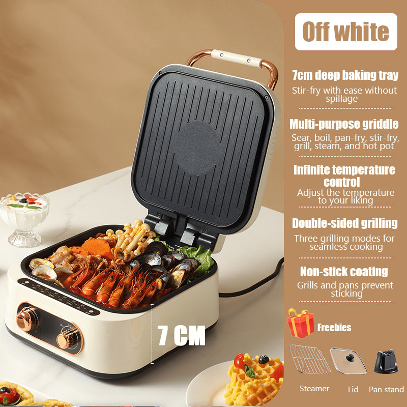 Electric Baking Grill 5 in 1 multi stove deep pan Double sided cooker ...