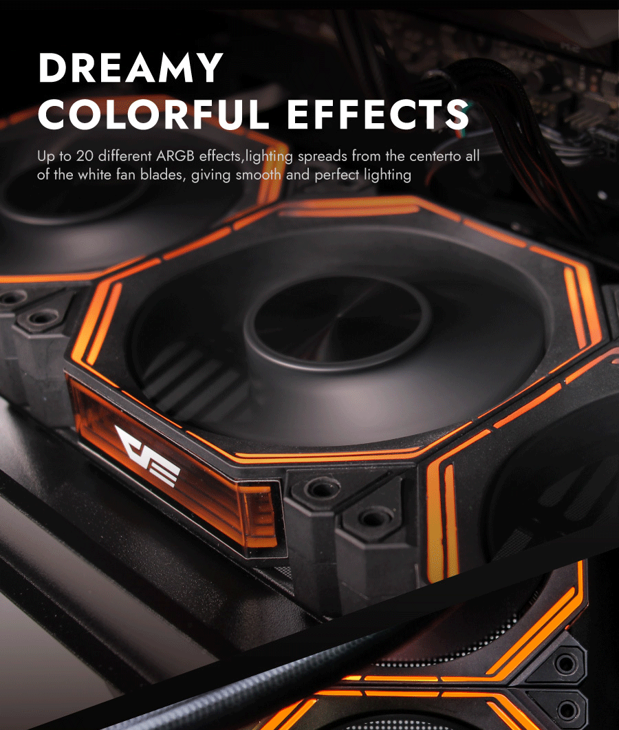 DarkFlash Infinity 34 Single 120MM ARGB Cooling Fan | Shopee Philippines