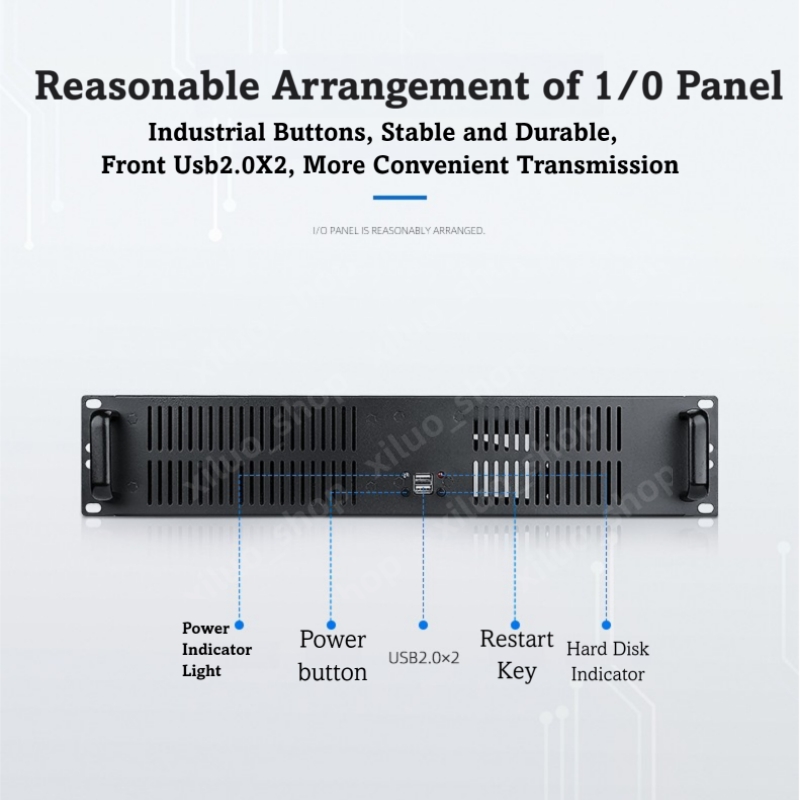 2U/4U rack mounted industrial control chassis computing computer MATX ...