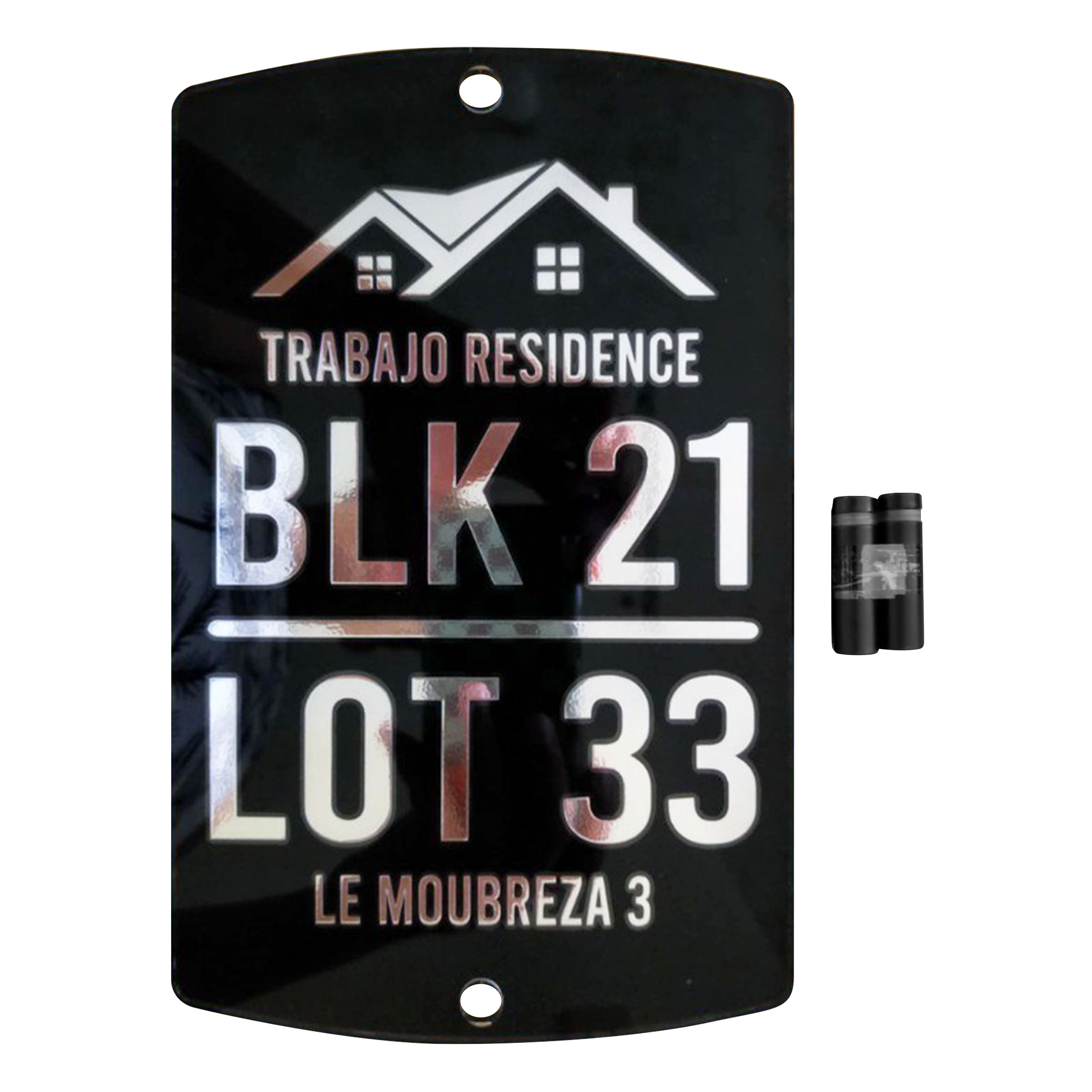 Personalized House Address Plate Blk Lot Signage Home Number Plate 5 ...