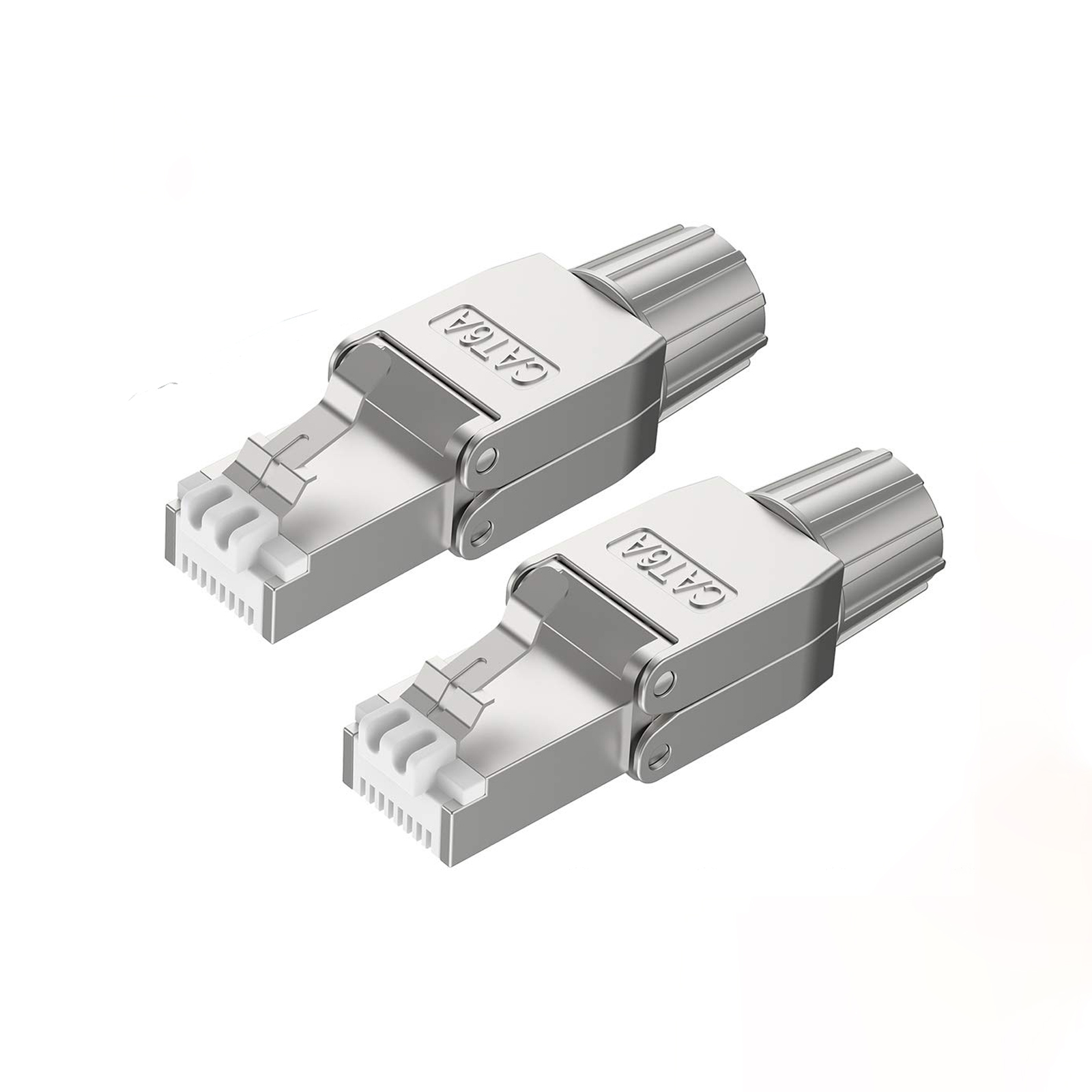 2PCS Tool-Free Reusable RJ45 Connector for CAT6A CAT6 Shielded Modular ...