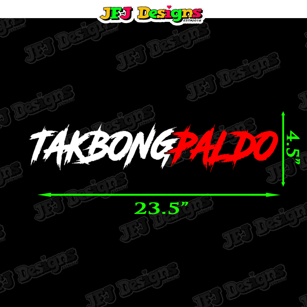 TAKBONG PALDO Original design Cutout Vinyl sticker | Shopee Philippines