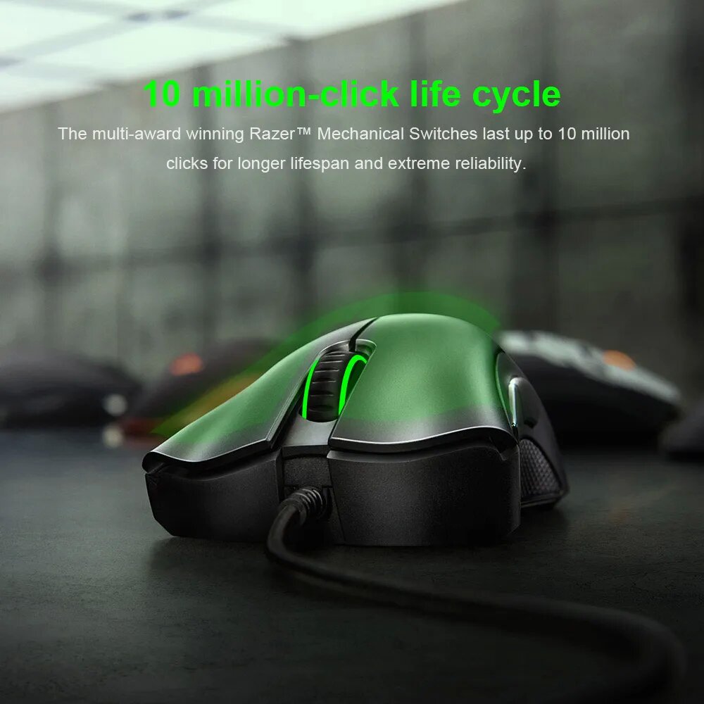 Original Razer DeathAdder Essential Wired Gaming Mouse Mice 6400DPI For ...