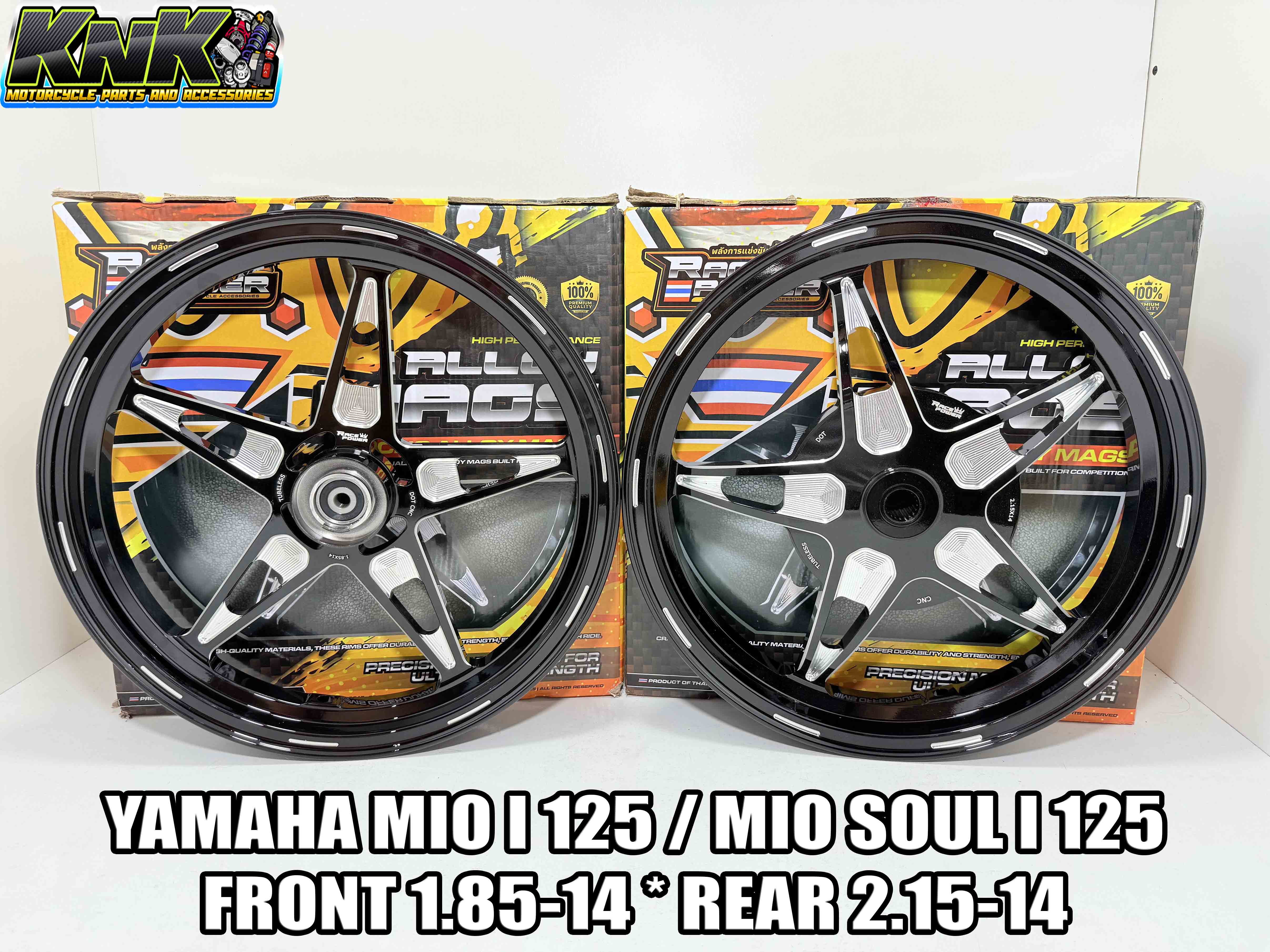 RACE POWER MAGS 14s 5 SPOKES FOR YAMAHA MIO I 125 / MIO SOUL I 125 (100 ...