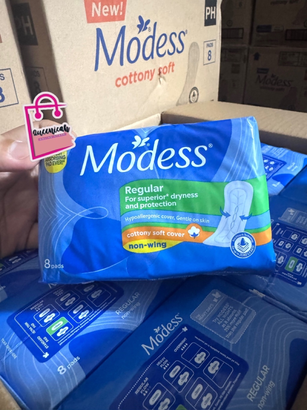 Modess Regular Cottony Soft with Wings / Non-Wing Sanitary Napkins 8s ...